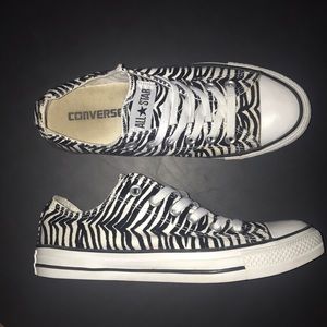 Zebra Print Low Top Converse All Star